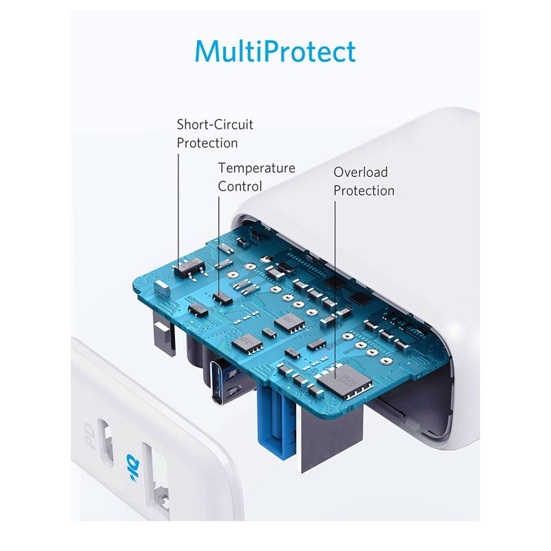 Anker PowerPort PD 2, Dual Port Fast Charging Adaptor, White, A2636K21 -31831