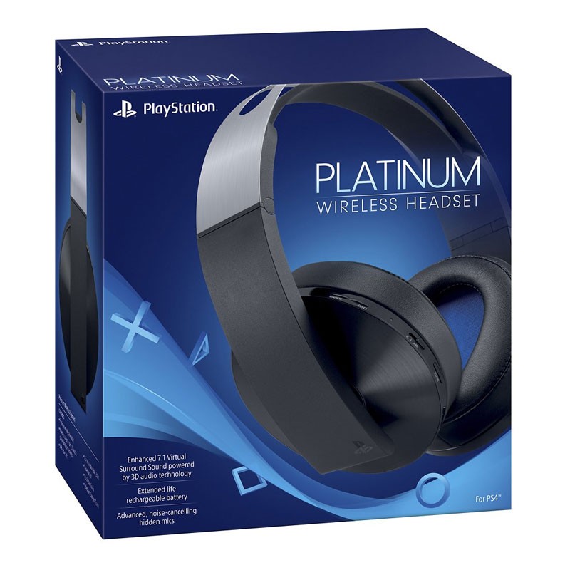 Sony, Enhanced 7.1 virtual Surround Sound, Powered By 3D Audio Technology, 50mm Audio Drivers, Multi Device Compatibility, Platinum Wireless Headset For PlayStation 4 -30934