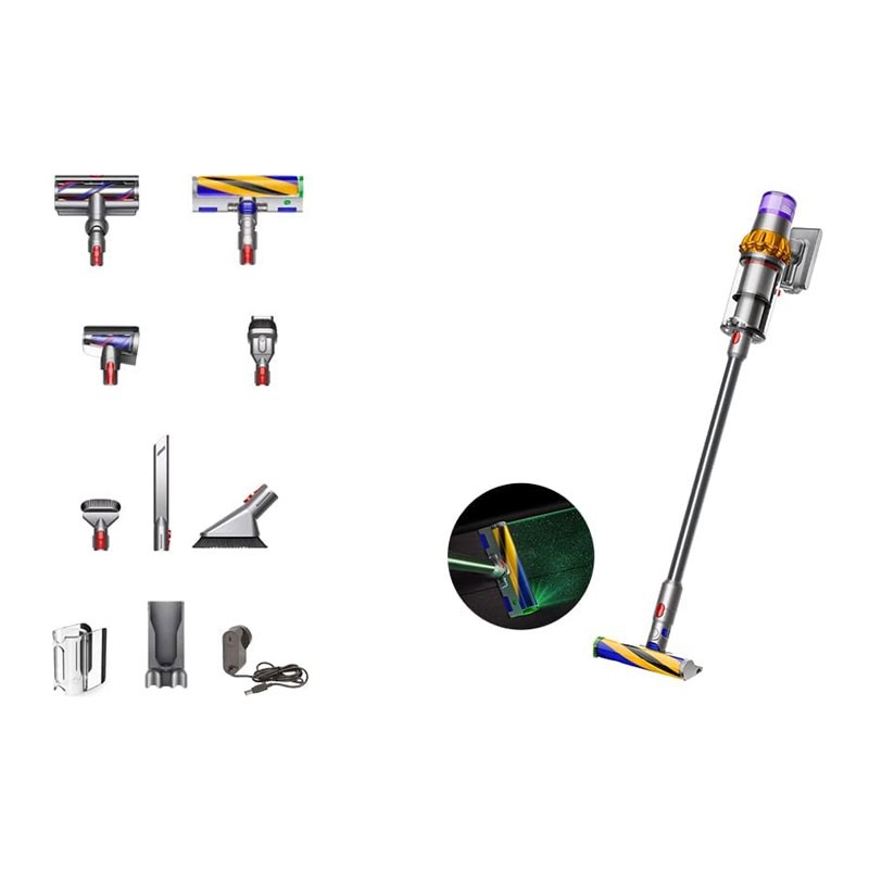 Dyson V15 Cartridge Detect Intelligent Cord Free Vacuum Cleaner, Yellow, Nickel-28940