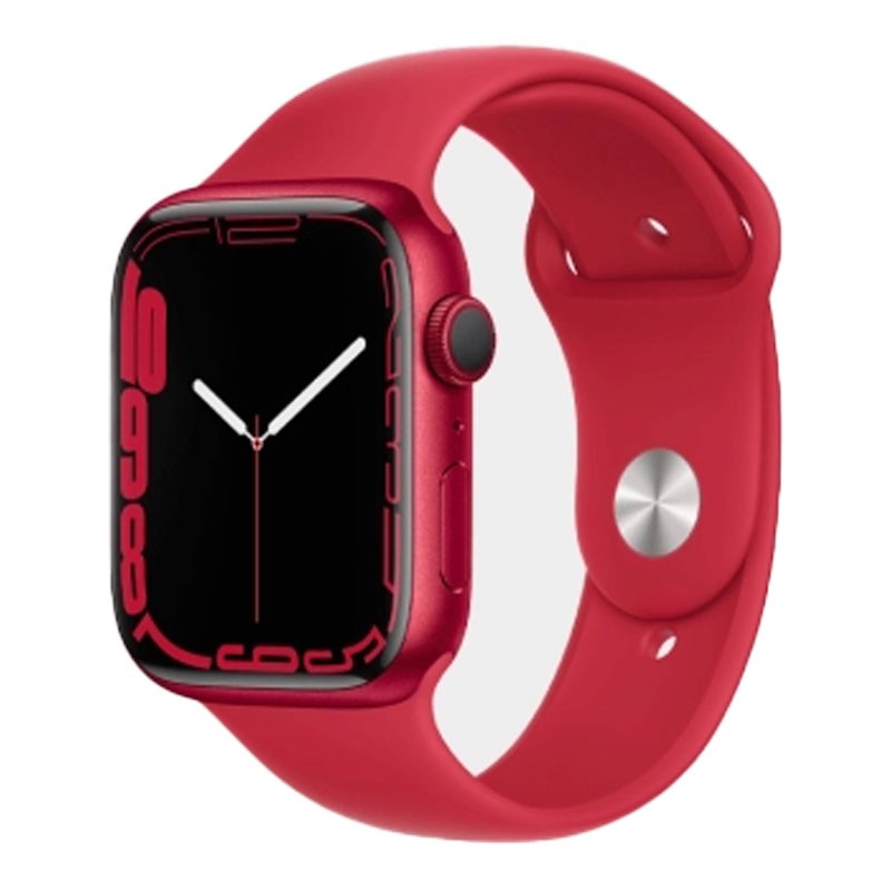 Apple Watch Series 7, GPS, 41mm, Red Aluminium Case, Wireless charging, Water resistant Smart Watch-23385