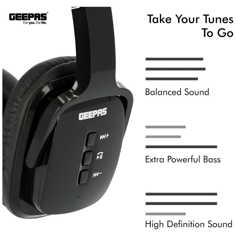 Geepas Bluetooth Headphone With Mic, GHP4702 -15018