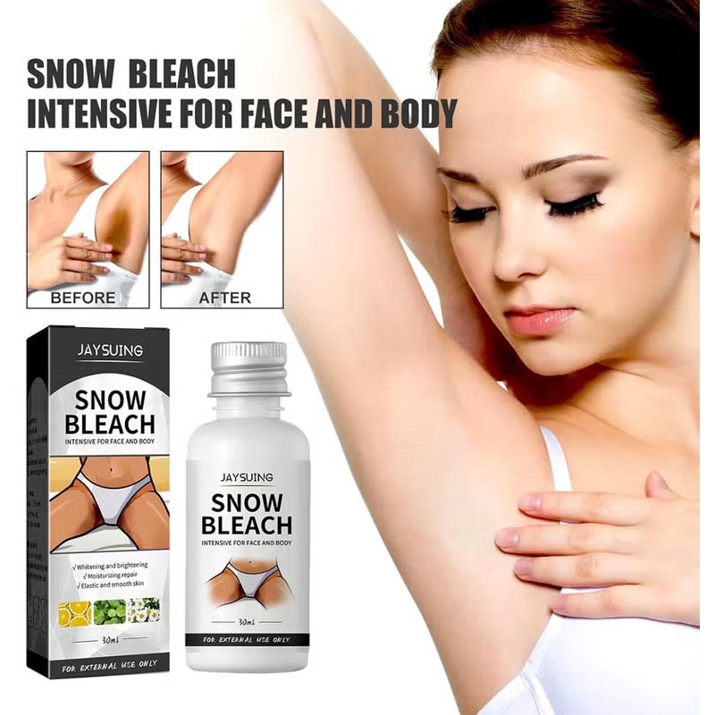 Snow Bleach Cream 30ml for Private Part Underarm Whitening, Bleach Cream for Skin Lightening Face and Body, Dark Spot Corrector Cream Body Care Brightening Cream for Inner Thigh-36253