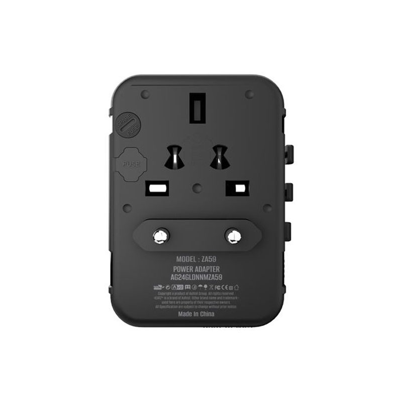 Heatz ZA59 Universal Travel Adapter Charger 35W GAN III, 8-Port, Black-36322