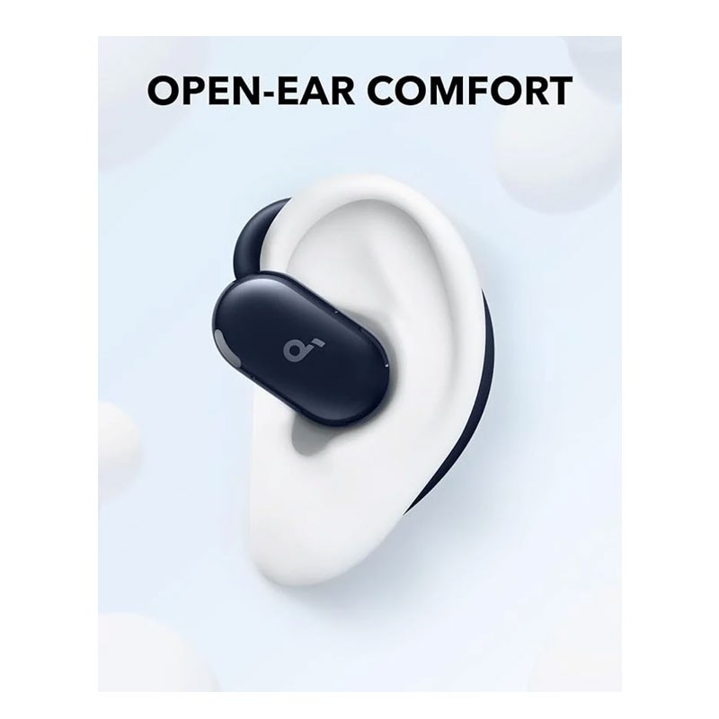 Anker Soundcore V20i, Adjustable Ear Hooks, Ultra Comfort, Snug Fit, Powerful Sound, Clear Calls, IP55, LED Lights, 36H Playtime, Multipoint Connection, Wireless Bluetooth Earbuds, Blue, A3876H31-29102