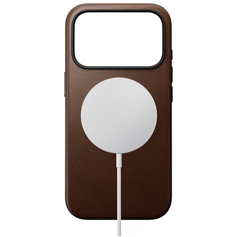 Nomad Magnetic Leather Back for Apple iPhone 17 Pro Max, Horween Leather, Brown-36164