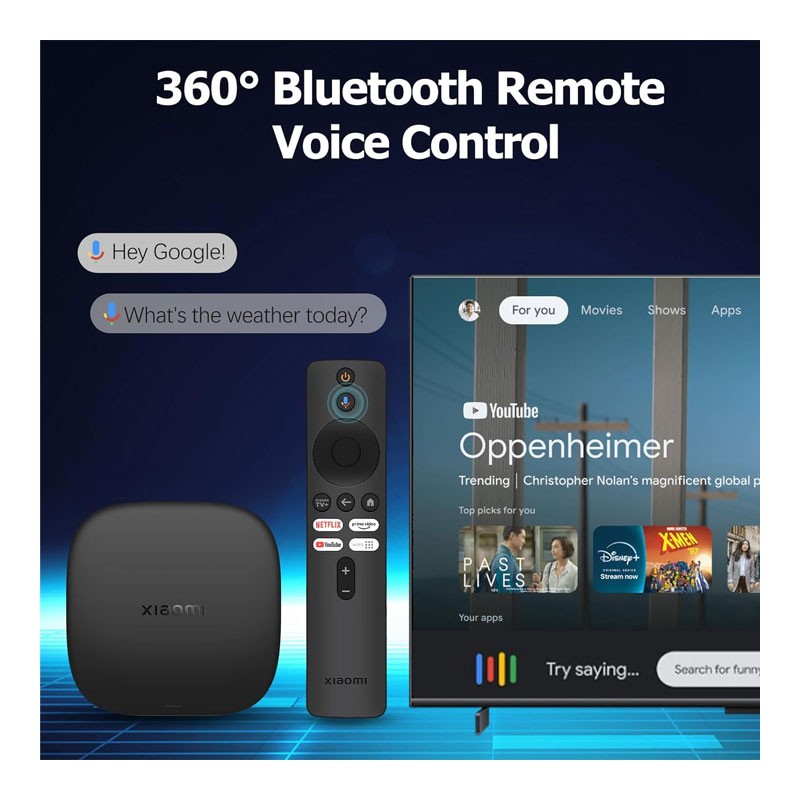 Xiaomi TV Box S 3rd Gen, 4K UHD, Google TV, 32GB Memory, Dolby Vision And Atmos, WiFi 6, HDMI 2.1, Fast Streaming-35116