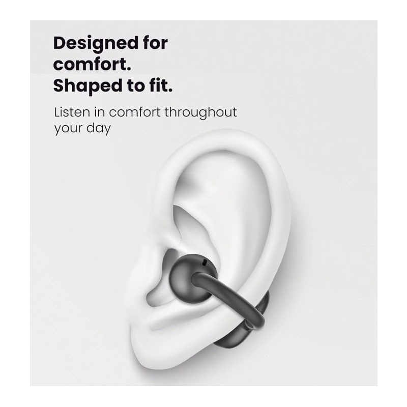 Moxedo True Open Ear Earbuds S8, Bluetooth 5.4 Earphones With USB C Case, Ear Hook Headphone, Active Noise Cancellation, 24H Battery, Lightweight Design For Running, Wireless Earbuds, Gray, MX-TWS017-32352