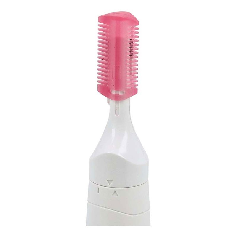 Geepas, USB Cable Lip Hair Rotary Shaver, Hair Trimmer, Micro Shaver, Eyebrow Shaping Stainless Steel Blade Guide Comb White 26cm, 4 In 1 Rechargeable Ladies Grooming Set, GLS86058-33590