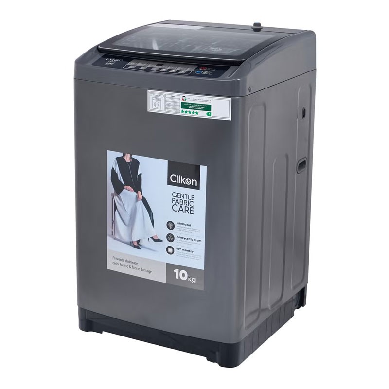 Clikon, Multi Programs With 670 RPM, 5 Star Energy Saving, 10Kg Capacity, Digital LCD Display, Child Lock, 830W, Fully Automatic Washing Machine, CK655-35200
