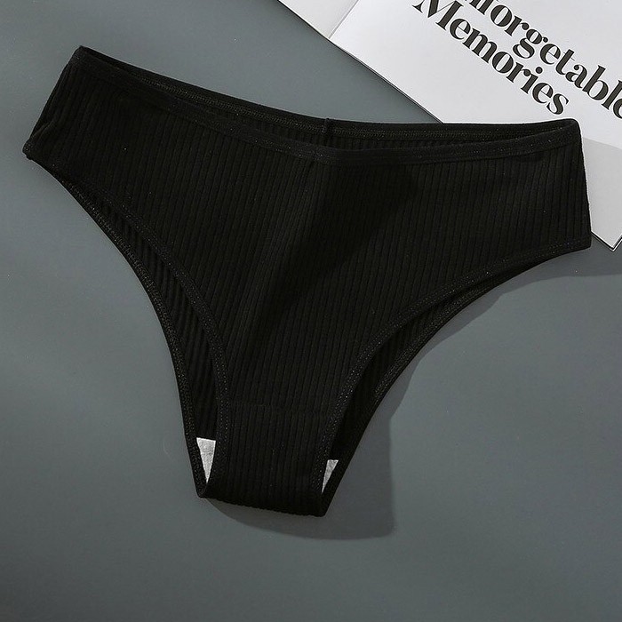 Summer Solid Color Cotton Panties Female Underpants Sexy Panties for Women Briefs Underwear Plus Size Pantys Lingerie 4PCS Set - A5985-77