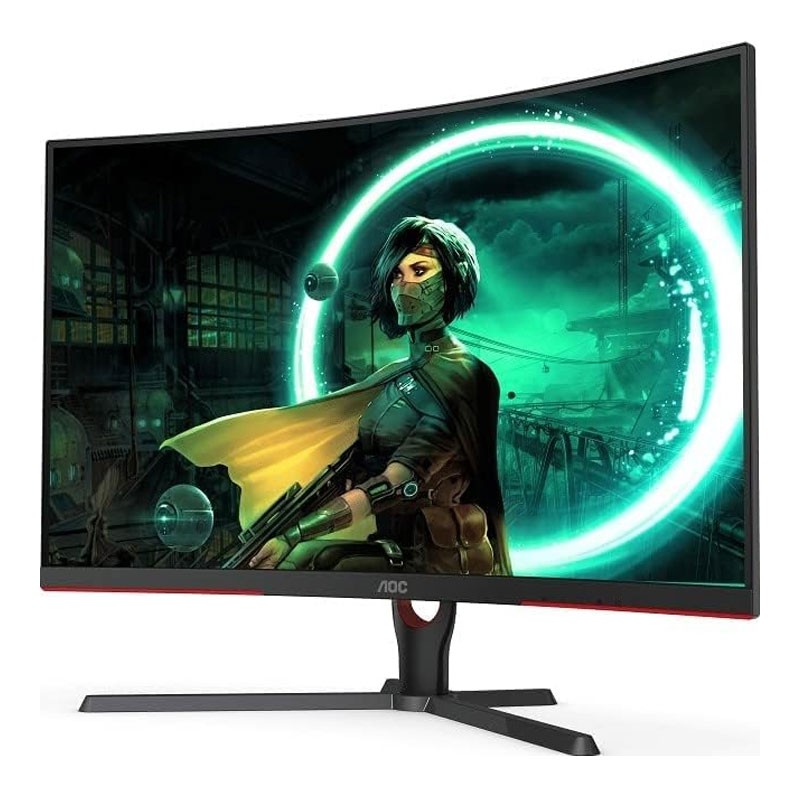 AOC G3 Series, 1920×1080 Resolution, 165Hz, 1ms Response Time, Adaptive Sync Anti Tearing Technology, HDR Mode, 31.5 Inch 1000R FHD Curved Gaming Monitor, C32G3E -28354