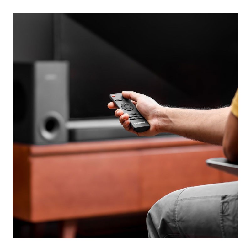 Geepas, USB, AUX, Bluetooth, HDMI, Sound Bar System With Wireless Subwoofer, Connect To TV, Mobile, Laptop And More, Remote Control And LED Display, Wireless Bluetooth Sound Bar, GMS11173-33773