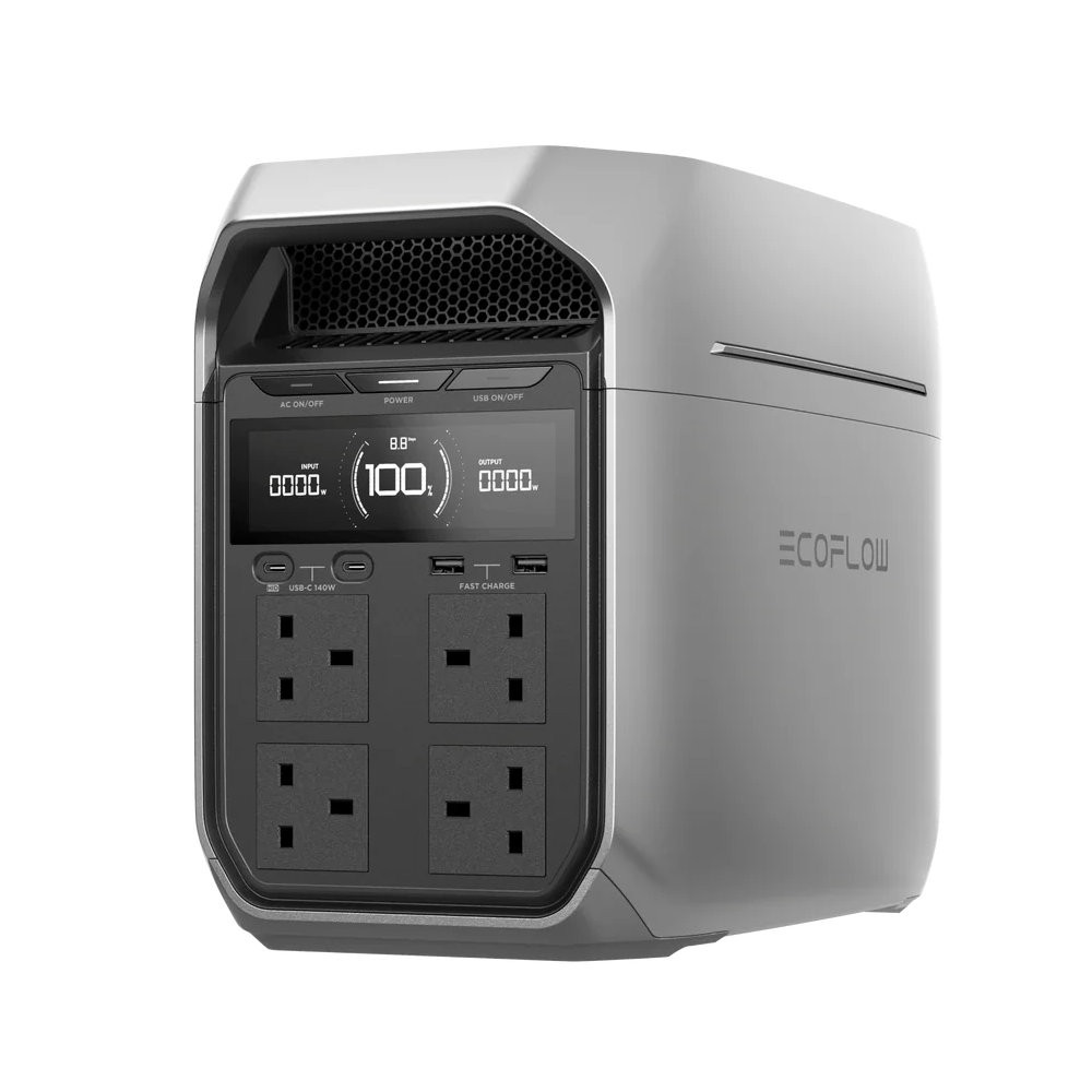EcoFlow DELTA 3 Plus, 1024Wh LiFePO4, 1800W AC / 3600W X-Boost, 1000W Solar Fast Charging Portable Power Station-36715