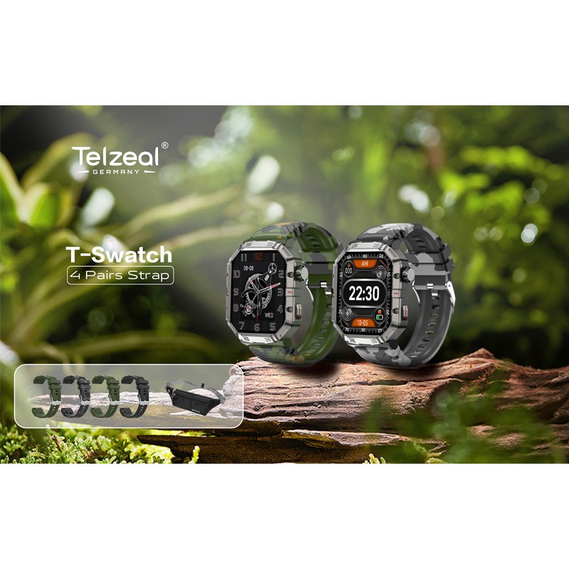 Telzeal T S Watch with 4 pair Straps Smartwatch-4709