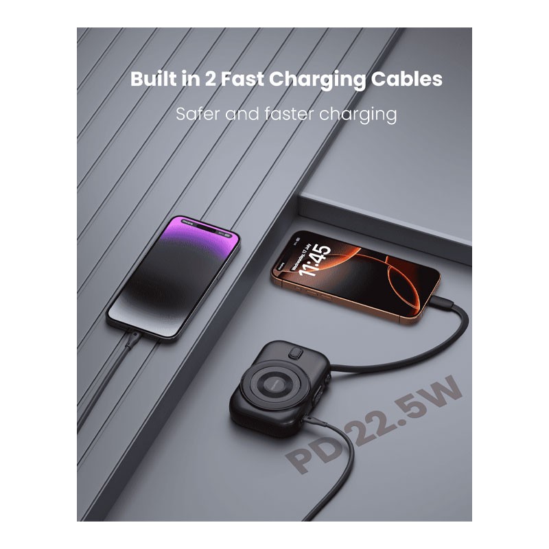 Moxedo Combo 3 x 10,000mAh Power Bank With Charging Dock 15W Power Delivery Wireless Charging With Built In Type C Cable, MX-PBH035-DS-34066