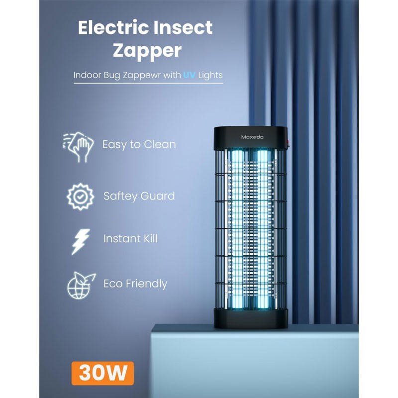 Moxedo, Bug Zapper, Powerful Mosquito Killer, 30W Electric Insects Zapper With Dual UV Light-28149