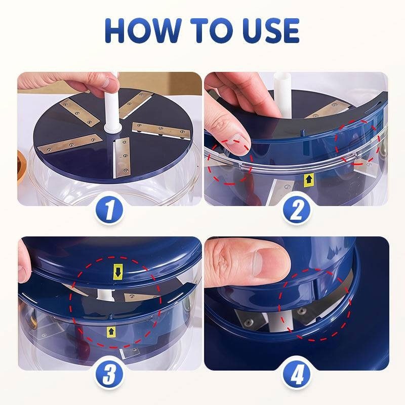 Electric Fruit and Vegetable Peeler Machine, 5 Blade System, USB Rechargeable-36465