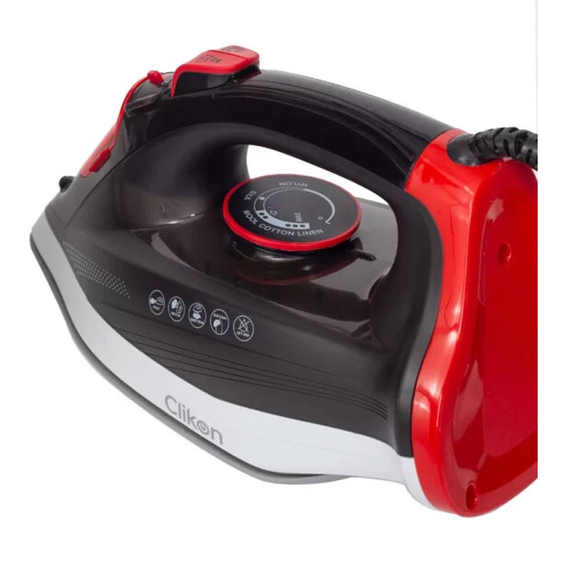 Clikon, Over Heat Protection, Self Cleaning Function, Steam Iron With Ceramic Coated Steam Plate, CK4128-35009