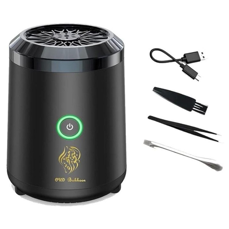 OUD Bukhoor BK-18 Electric Incense Burner, Premium Bakhoor Burner, Black, BK-18-37967