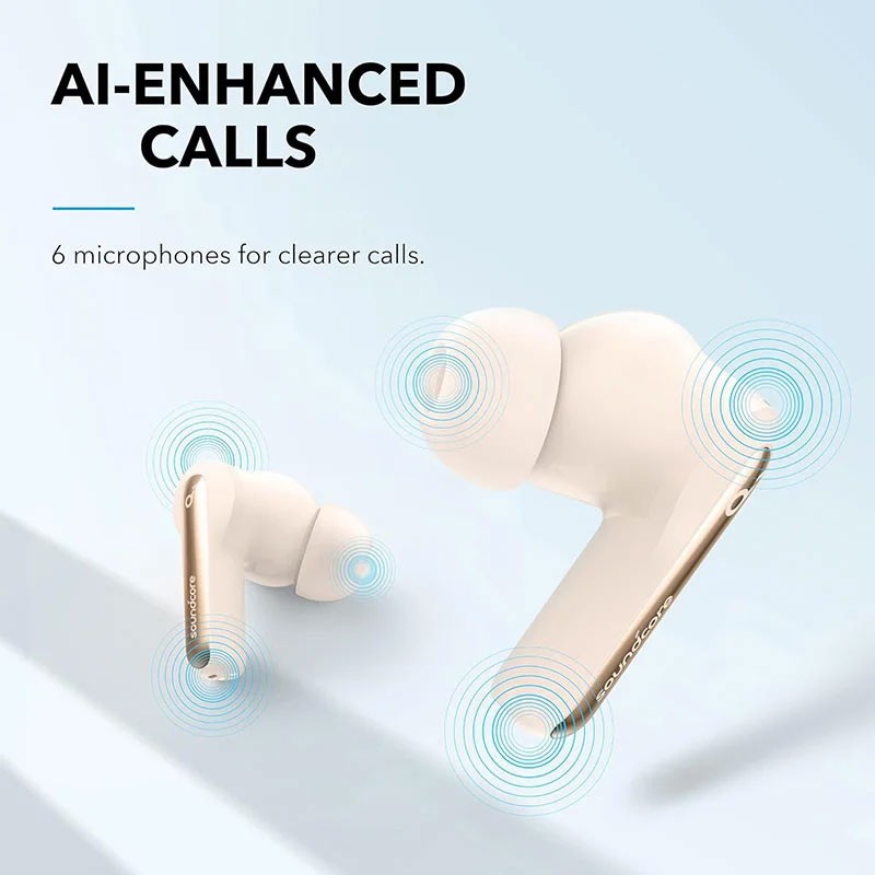 Anker Soundcore Life P3i, AI Enhanced Clear Calls, Customized Sound, Quick And Easy Pairing, Hybrid Active Noise Cancelling Earbuds, White, A3993022-21599