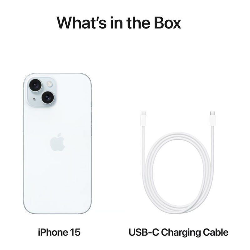 Apple iPhone 15, 256GB Storage, 6.1 Inch Super Retina XDR Display, A16 Bionic Chip, 48MP Main Camera, iOS 18, Face ID, Smartphone, Blue-30284