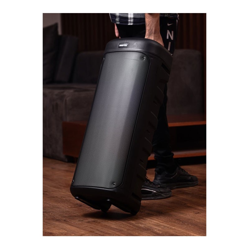 Geepas, RGB Light, USB Input, TF, TWS, FM Radio, VHF Microphone, Bluetooth, 30000W PMPO Speakers Unit, Rechargeable Portable Speaker With Remote Control, GMS11194-33782