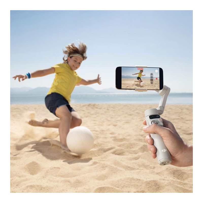Dji Osmo Mobile 7, Built In Tripod, Ultra Light, 3 Axis Phone Gimbal,Activetrack 7.0, One Tap Edit, Phone Charging Vlogging Stabilizer YouTube Video, Handheld Gimbal Stabilizer For iPhone And Android Smartphones, White-34147