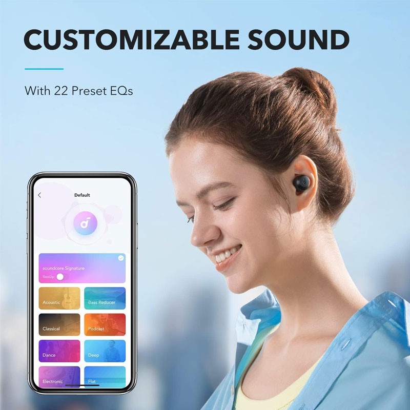 Anker Soundcore A20i ,Customized Sound,28H Playtime,2 Mics for AI Clear Calls,Single Earbud Mode, True Wireless Earbuds-11187