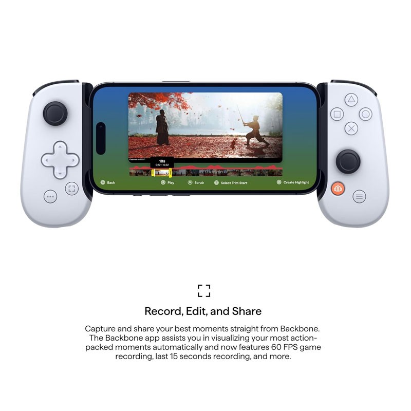 Playstation Backbone One, Turn Your iPhone Into A Gaming Console, PlayStation Edition Mobile Gaming Controller For iPhone With Lightning Connection-26577