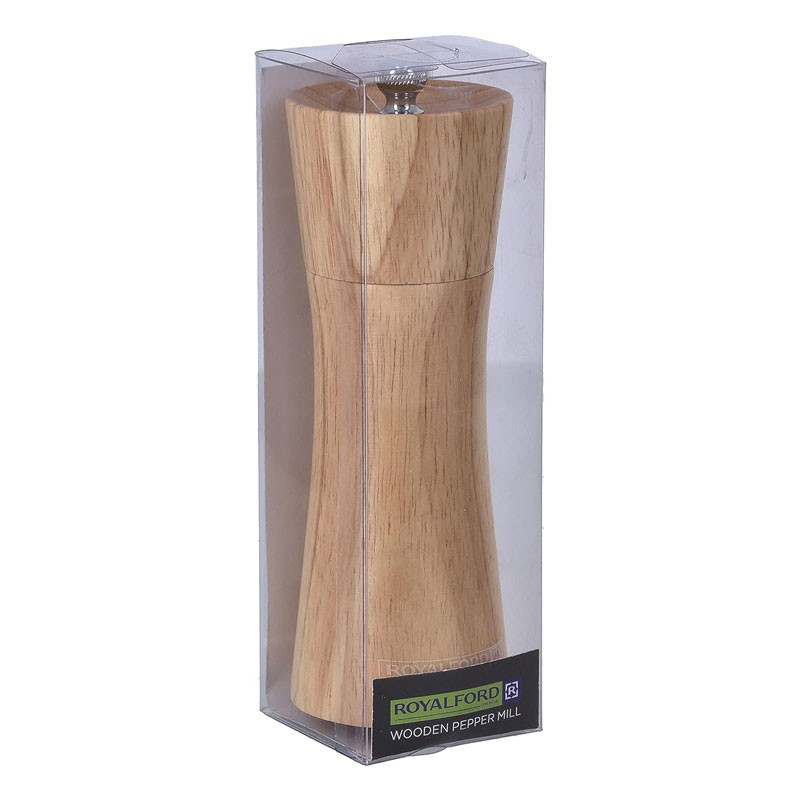 Royalford 6 Inch Wooden Pepper Mill With Grinder -10992