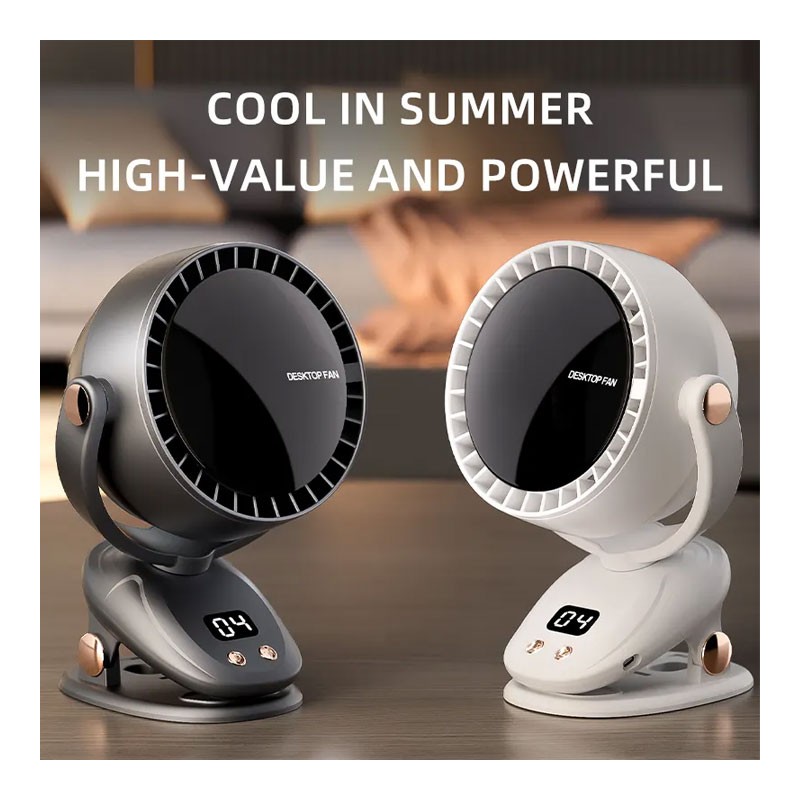 Portable Smart Fan Overheating Protection 6 Seed Control Smart Oscillating Head Brushless Desktop Fan-34432