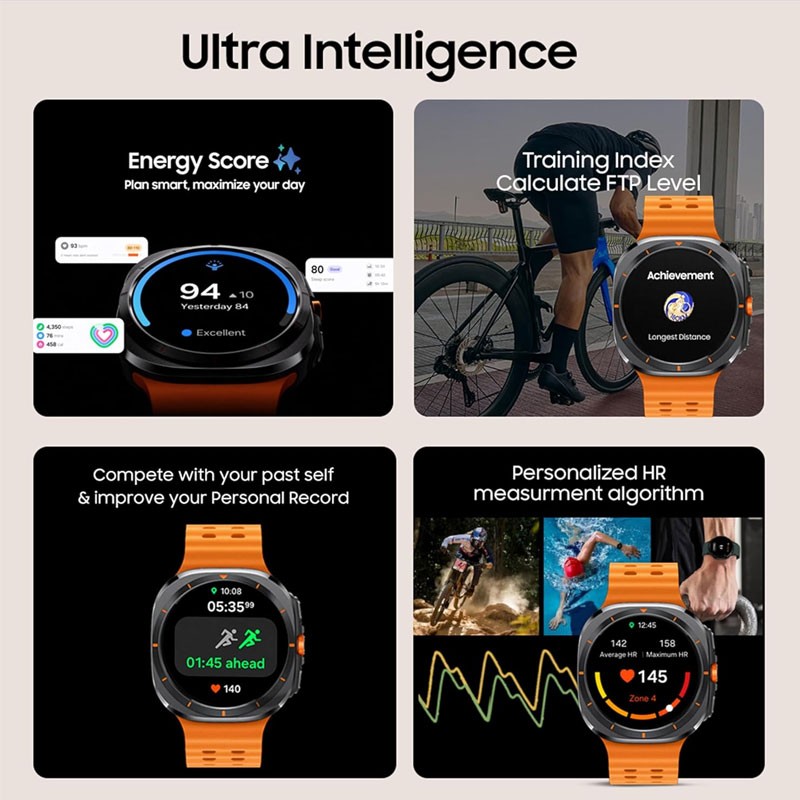 Samsung Galaxy Watch Ultra LTE, Upto 100h battery, 3nm Processor, Dual GPS, Sapphire Glass And Titanium, IP68, BP And ECG Monitor, 47mm Smart Watch-15349