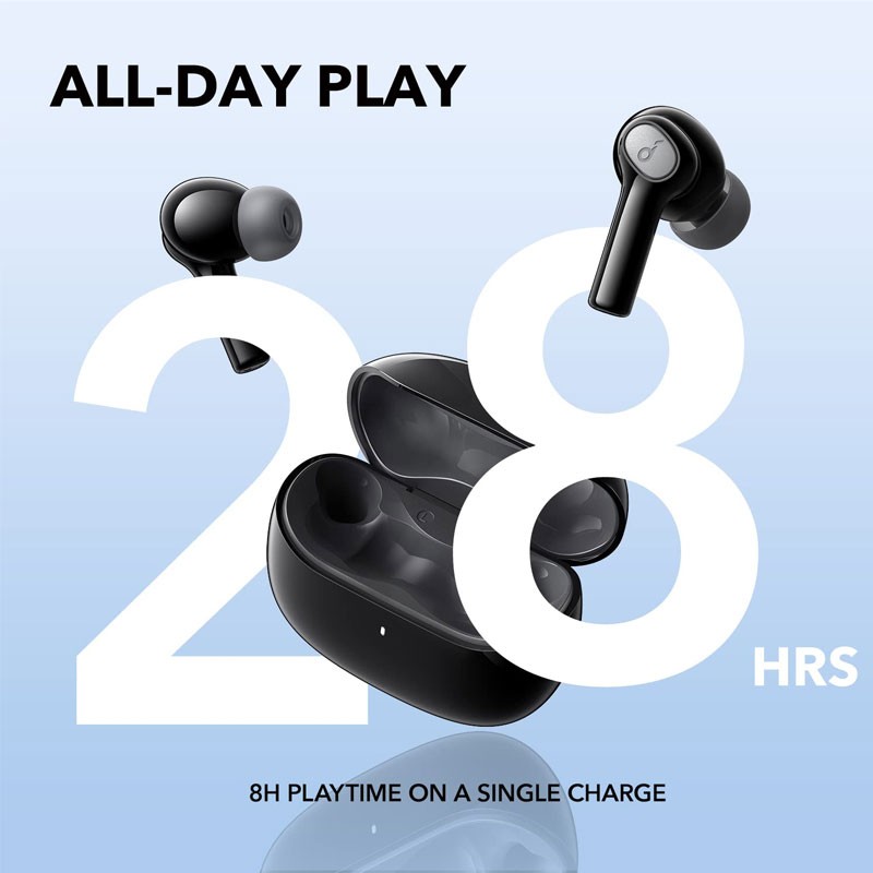 Anker Soundcore Life P2i, 28H Playtime, Clear Calls And High Bass, IPX5 Water Resistant, Quick Connectivity, True Wireless Bluetooth Earbuds, Black, A3991H11-20728