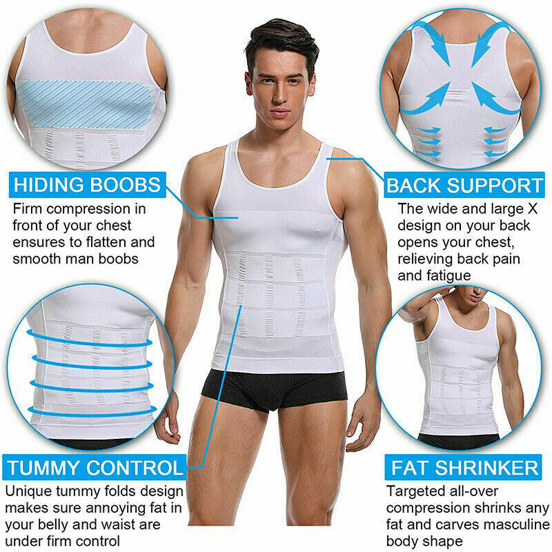 2 Pc Slim N Lift Slimming Shirt For Men ,Combo-11614