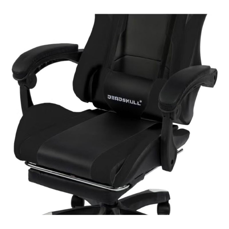 Deadskull, Computer Chair, Gaming Chair With Footrest And Headrest, Black-28832