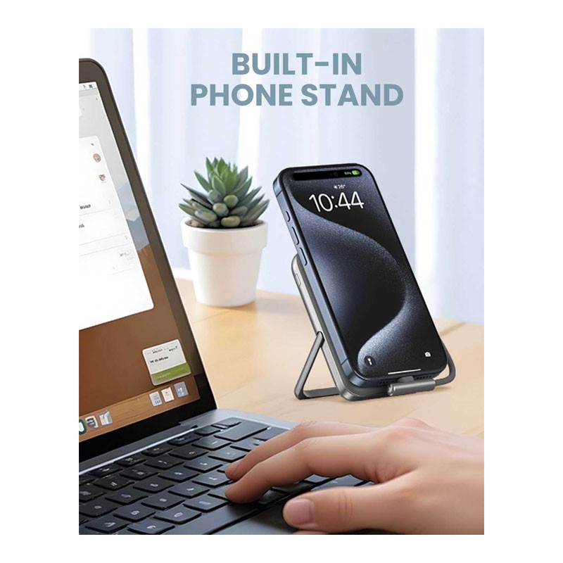 Moxedo Porta Go Wireless Charging Power Bank 10,000mAh With Built In USB C Cable And Phone Stand, MX-WPB012-34073