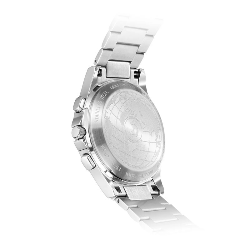 Alfajr, Water Resistant 39 mm Silver Steel Classic Digital Dial Watch WR-02-34502