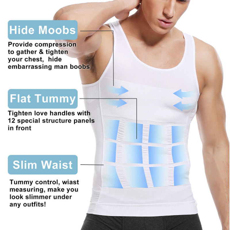 2 Pc Slim N Lift Slimming Shirt For Men ,Combo-11613