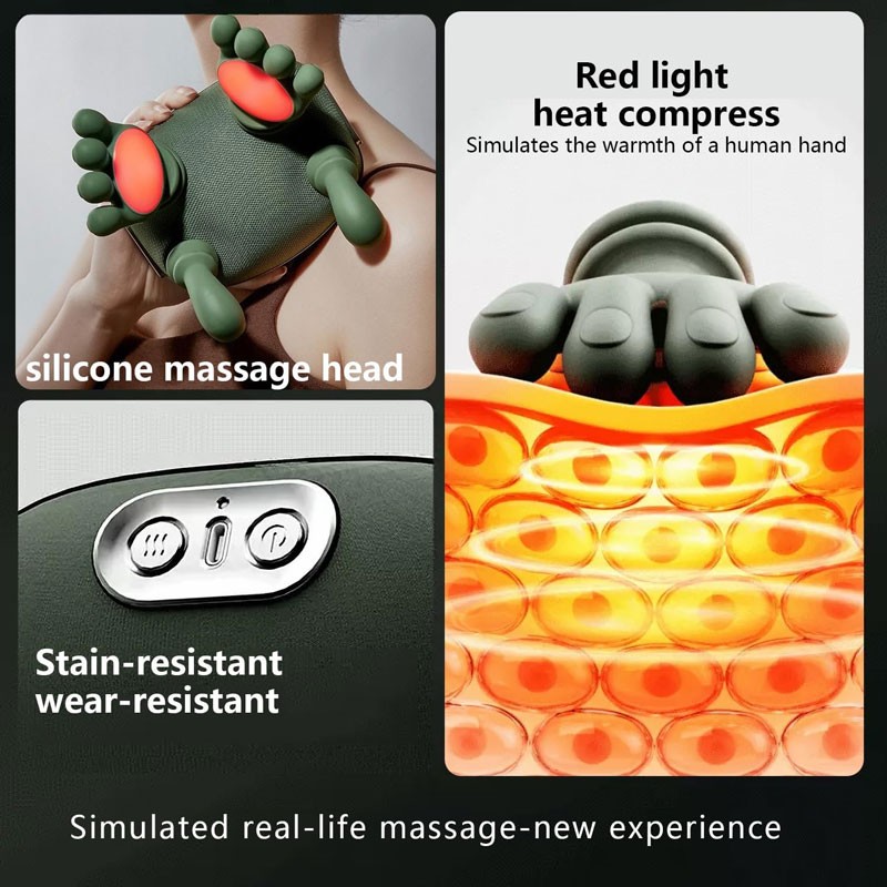 Neck and Shoulder Pro Hands Electric Kneading Massager, USB C Rechargeable-36427
