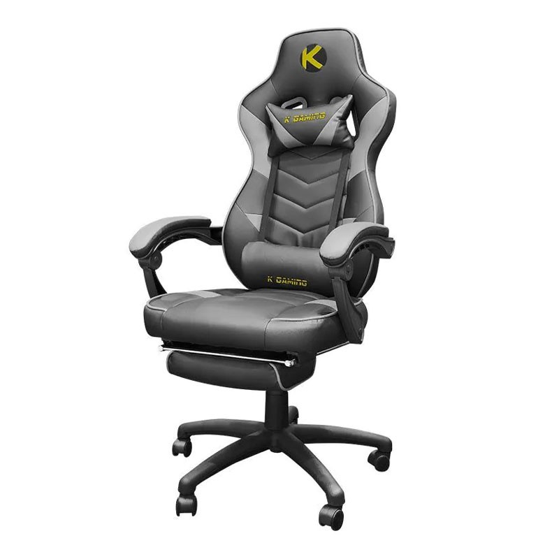 Gaming Chair With Headrest And Lumbar Pillow And Footrest-28459