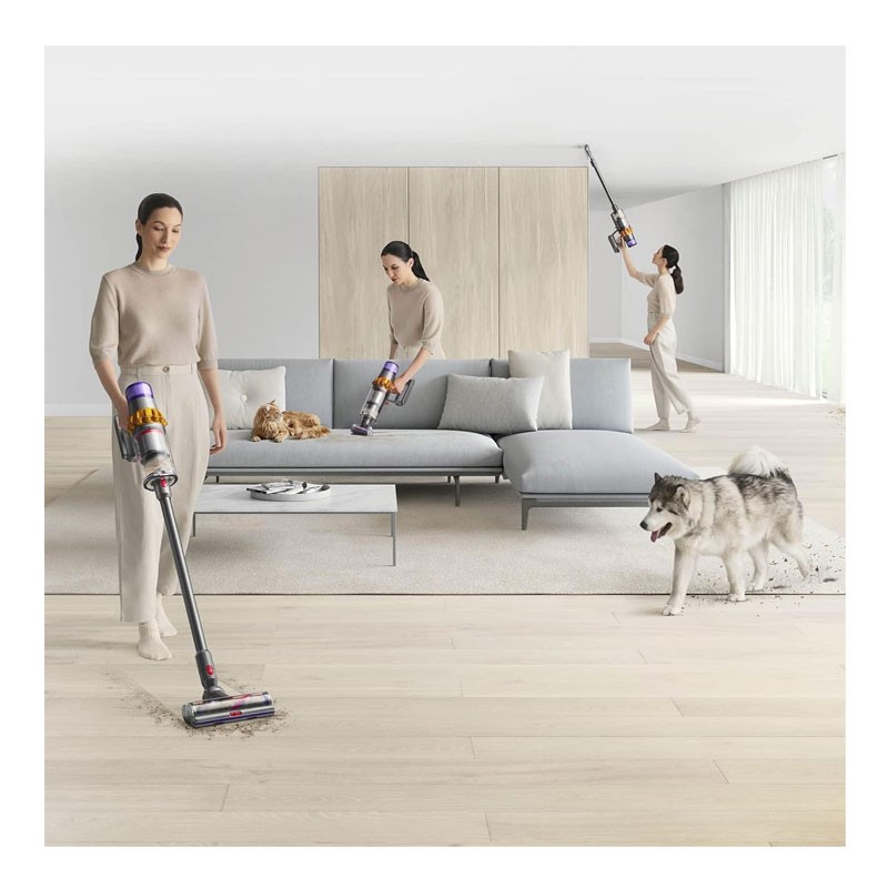 Dyson V15 Cartridge Detect Intelligent Cord Free Vacuum Cleaner, Yellow, Nickel-28943