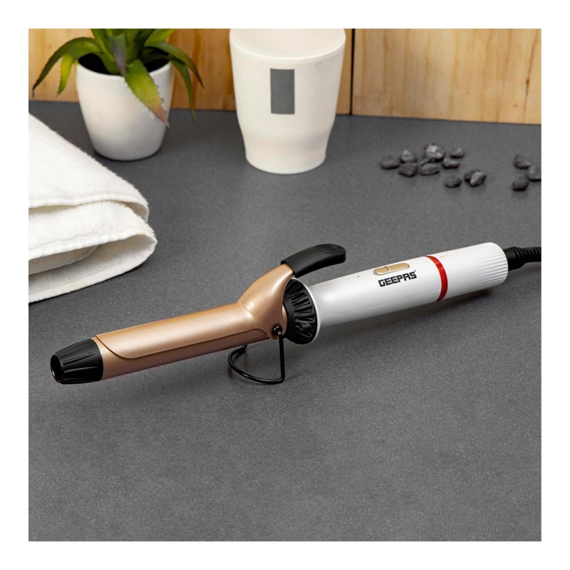 Geepas, Auto Shut Off, 30 Minutes Timer, 5 Level Auto Shut Off, Portable Instant Pro Curling Iron With Titanium Barrel Coating, GHC86011-33426