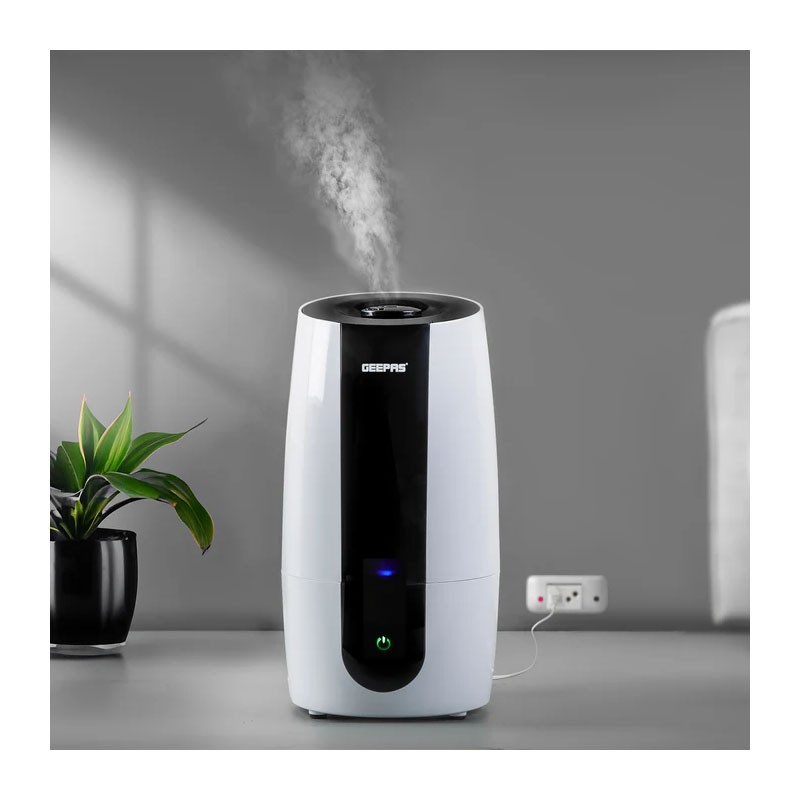 Geepas, 360 Degree Rotatable Nozzle, Automatic Shut Off, 2.6L Ultrasonic 2 Speed Cool Mist Humidifier, GUH63072UK-31092