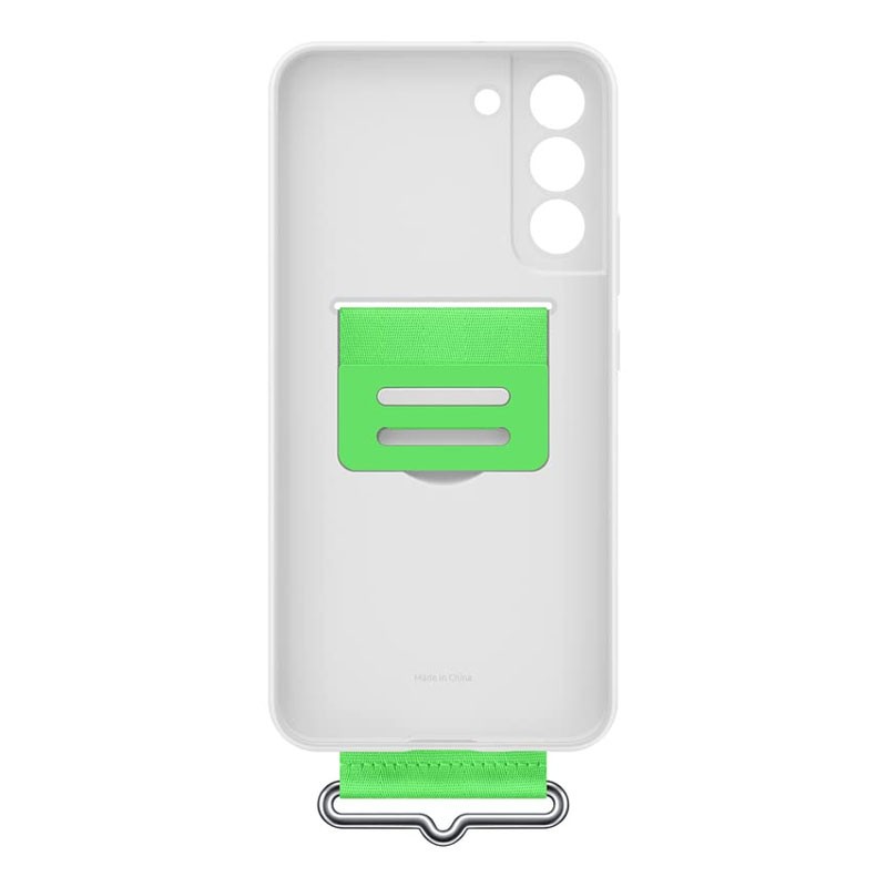 Samsung Galaxy S22 Plus Silicone Cover With Strap, White, EF-GS906TWEGWW-28133