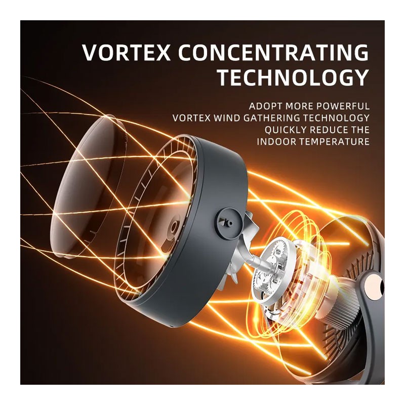 Portable Smart Fan Overheating Protection 6 Seed Control Smart Oscillating Head Brushless Desktop Fan-34434