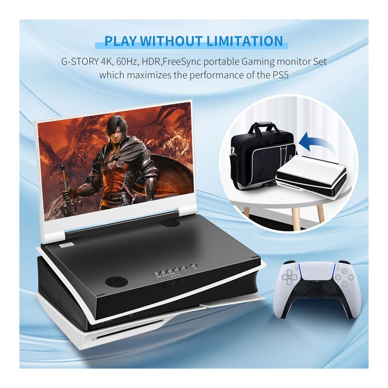 G Story 14 Inch IPS 4k 60Hz Portable Gaming Display Monitor For PS5 Slim, GS140PU-31464
