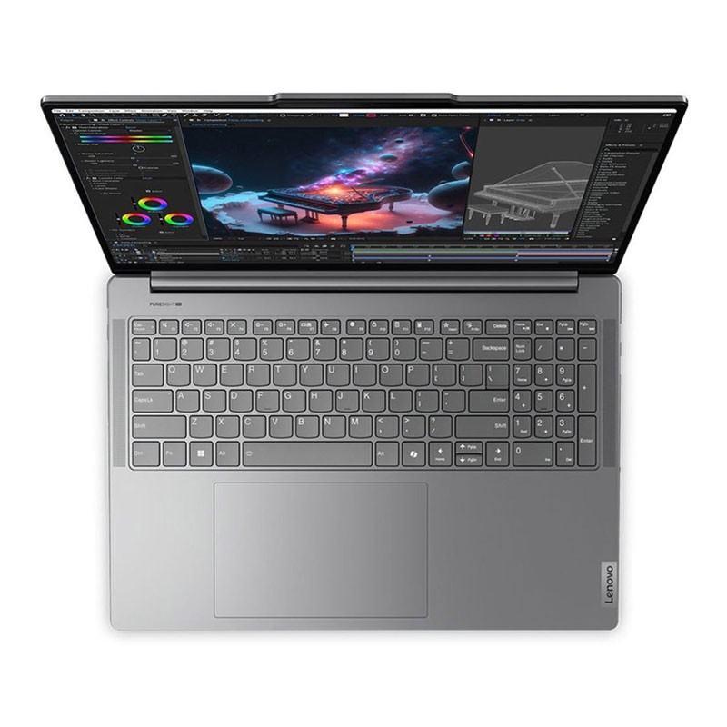 Lenovo Yoga Pro 9 16IMH9, 83DN001PAX, Intel Core Ultra 9 185H, 8GB Graphics, 32GB RAM, 1TB SSD, Dolby Atmos, 5.0MP IR Camera With E shutter, 16 Inch 3.2K 165Hz Touch Display, Windows 11 Home, Luna Grey Laptop-18555