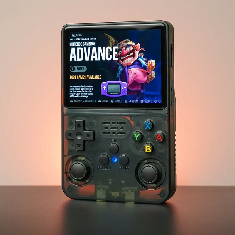 R36S Handheld Gaming Console 3.5 Inch Retro Handheld Video Games Consoles Built in Rechargeable Battery, Portable Style Preinstalled Hand Held Game Consoles System, Black -36453