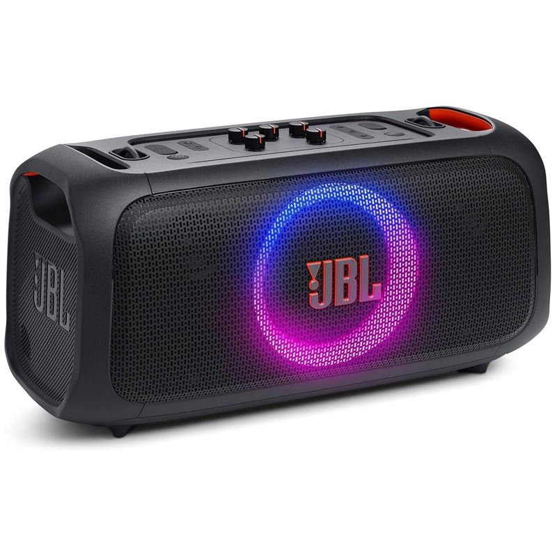 JBL PartyBox On-The-Go 2 Portable Party Speaker, 100W RMS, Bluetooth 4.2, Built-in Light Show, Wireless Party Link, IPX4 Splash-Proof, Black-36142