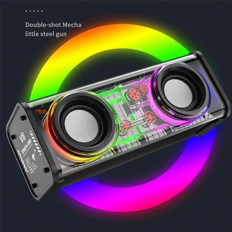  Colorful LED V8 wireless speaker , BT 5.0-3409